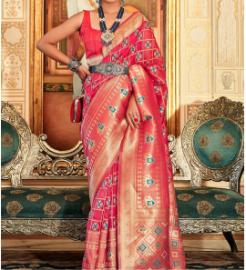 New Design Organza Saree With Weaving Work