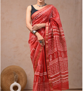 Traditional Pure Maheshwari Silk Saree 