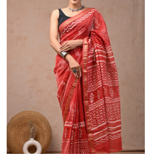 Traditional Pure Maheshwari Silk Saree 