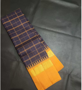 Pure Kanchipuram Silk Saree In Black