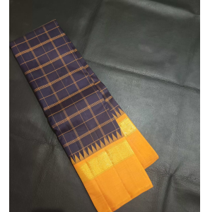 Pure Kanchipuram Silk Saree In Black