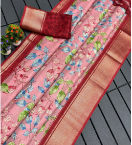 Super Dola Silk Saree With Jacquard Border