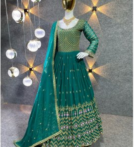New Designer Party Wear Look Georgette Gown