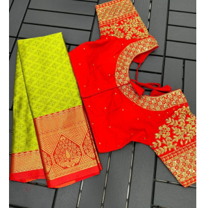 Super Cotton Silk Saree With Blouse