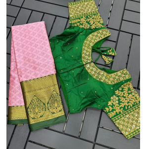 Super Cotton Silk Saree With Blouse