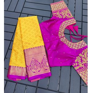 Super Cotton Silk Saree With Blouse