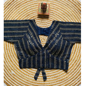 New Faux Georgette Sequence Blouse New Faux Georgette Sequence Blouse