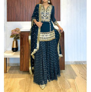 New Designer Party Wear Casual Kurti With Palazzo 