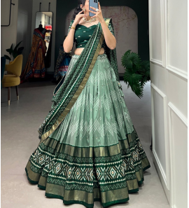 New Stitched Tussar Silk Lehenga Choli