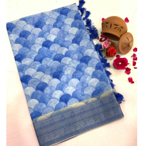 Soft Traditional Print Organza Saree