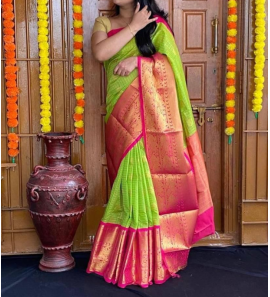 Stunning Soft Litchi Silk Saree 