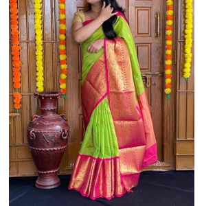 Stunning Soft Litchi Silk Saree 