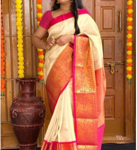 Stunning Soft Litchi Silk Saree 