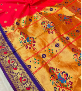 Wedding Special Soft Silk Shinny Saree In Red