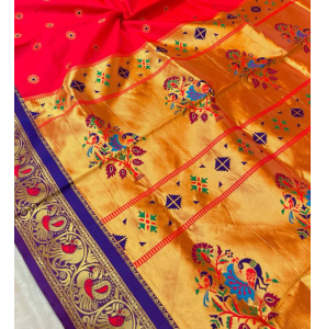 Wedding Special Soft Silk Shinny Saree In Red