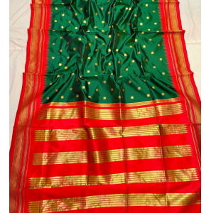 Green Colour Erkal Paithani Saree With Blouse