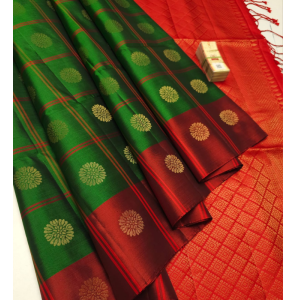 Pure Handloom Soft Silk Sarees With Double Warp