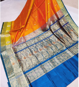 Pure Silk Handloom Big Border Peshwai Sarees 