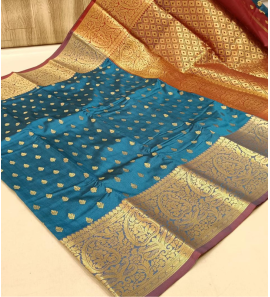 New Litchi Silk Saree With Pure Zari Weaving 