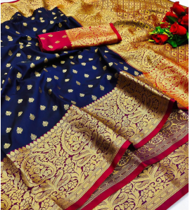 New Litchi Silk Saree With Pure Zari Weaving 