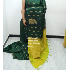 Soft Litchi Silk Saree With Blouse