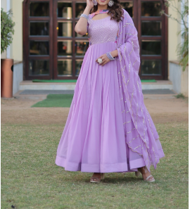 Designer Readymade Gown With Dupatta