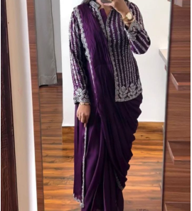 Super Hit Trending Rangoli Silk Jacket Saree
