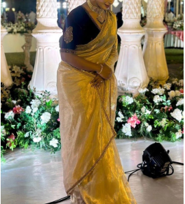 Fancy Tissue Silk Saree With Blouse