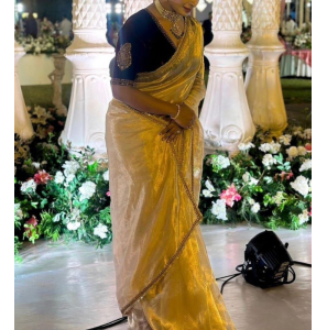 Fancy Tissue Silk Saree With Blouse