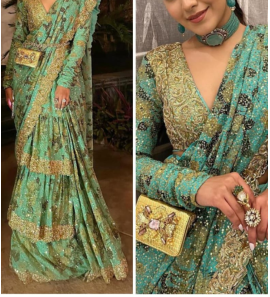 Latest Soft Georgette Saree With Blouse