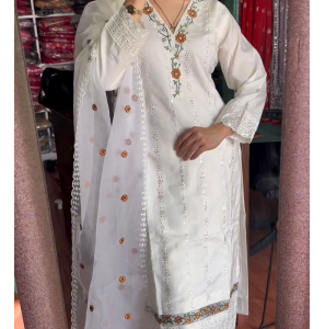  New Designer Top, Pant And Dupatta In Fancy Style