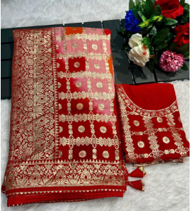 Fancy Soft Dola Silk Saree With Blouse