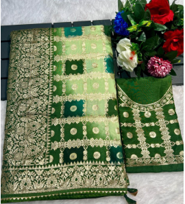 Fancy Soft Dola Silk Saree With Blouse