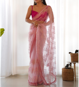 Fancy Heavy Butterfly Net Saree