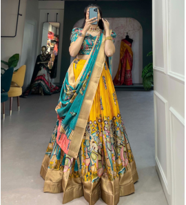 Fancy Dola Silk Lehenga-Choli With Dupatta