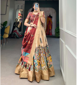 Fancy Dola Silk Lehenga-Choli With Dupatta