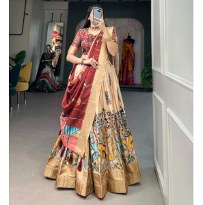 Fancy Dola Silk Lehenga-Choli With Dupatta