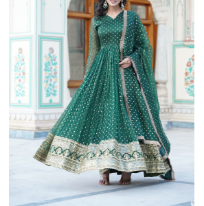 Readymade Gown With Dupatta Set