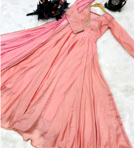 New Designer Party Gown Pant With Dupatta Set