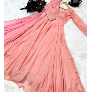 New Designer Party Gown Pant With Dupatta Set