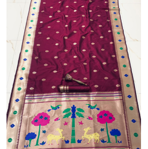 Pure Soft Kanchivaram Pathani Silk Saree 