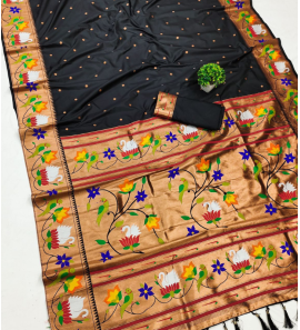 Soft Pathani Silk Saree With Zari Weaving 