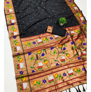 Soft Pathani Silk Saree With Zari Weaving 