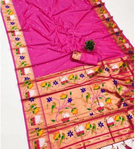 Soft Pathani Silk Saree With Running Blouse