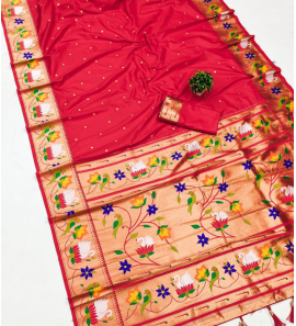 Soft Pathani Silk Saree With Running Blouse