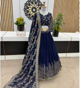 New Georgette Lehenga Choli With Embroidery Sequence Work