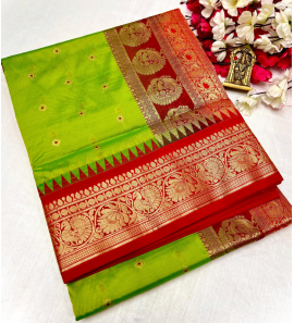 Kanjivaram Paithani Silk Saree With Running Blouse