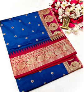 Kanjivaram Paithani Silk Saree With Running Blouse