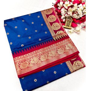 Kanjivaram Paithani Silk Saree With Running Blouse