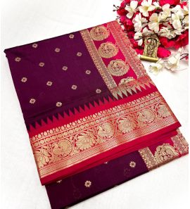 Kanjivaram Paithani Silk Saree With Running Blouse